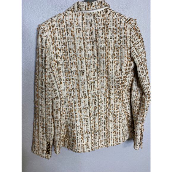 Veronica Beard Tweed Cutaway Blazer Jacket Size 4 - Picture 6 of 7